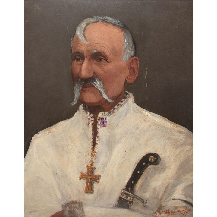 Artysta nieokreślony | Portret oficera kozackiego, 1927 r.