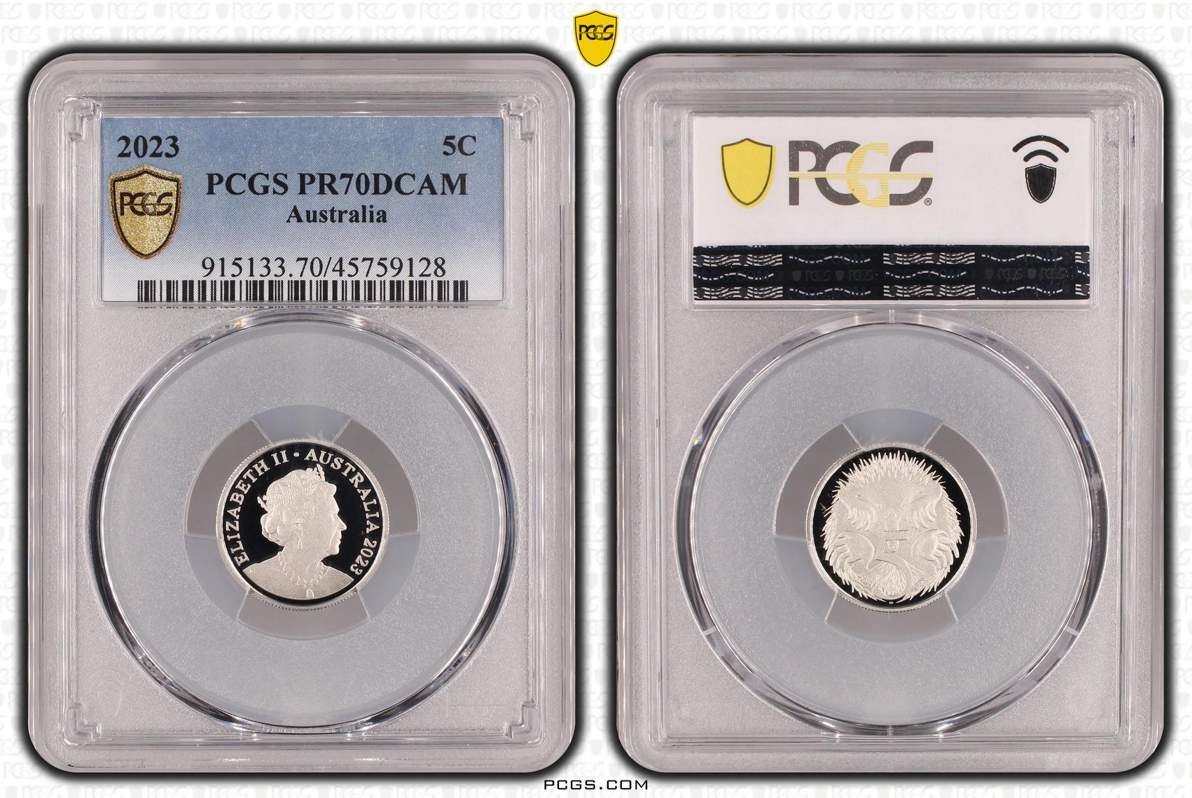 Elizabeth II, Five Cent, 2023, PCGS PR70DCAM