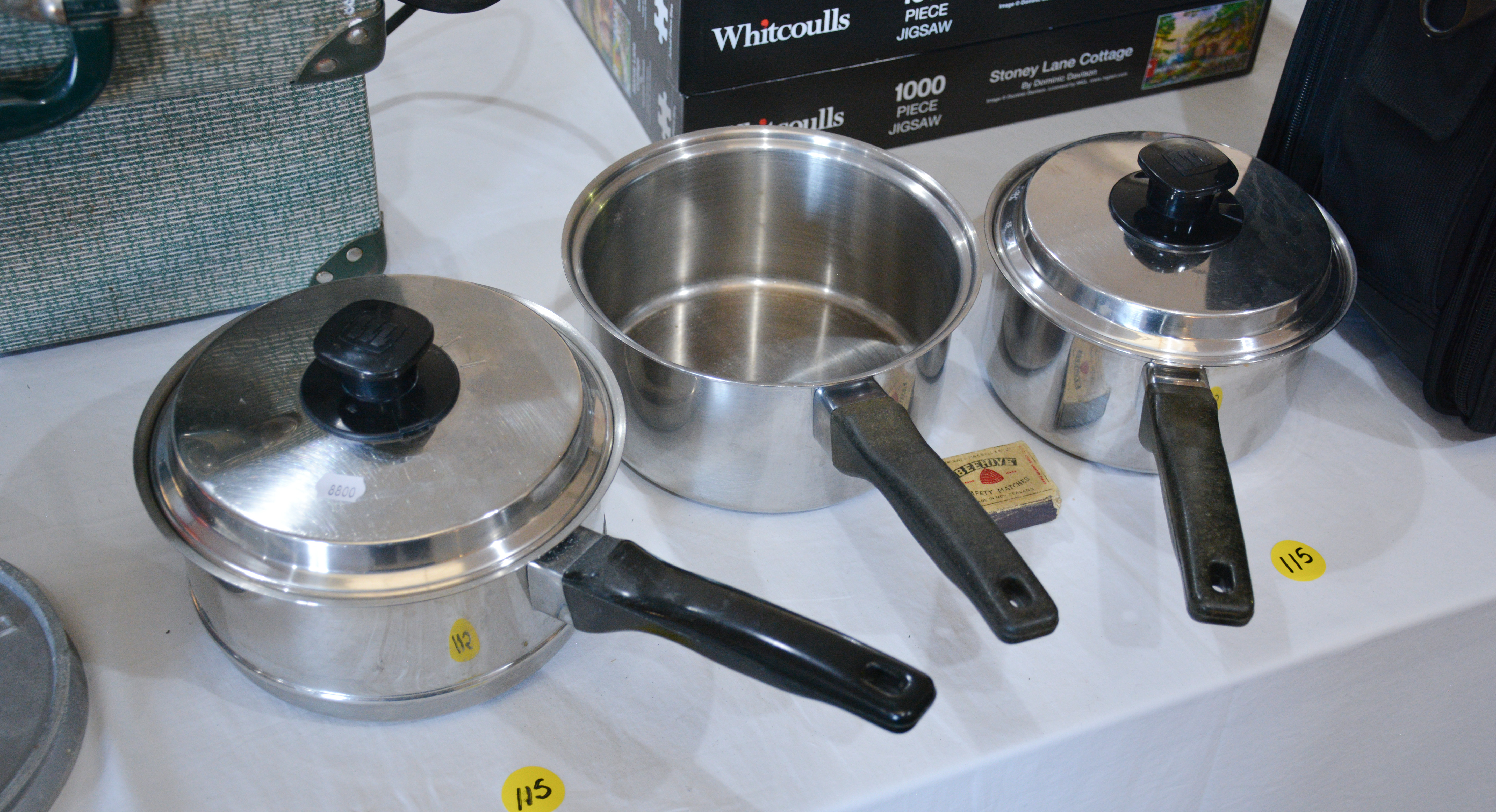 Cooking Pots x 2 + Steamer Pot — NZ auction result