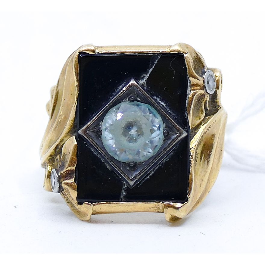 Vintage 14k Faux Diamond Ring Size 7 - 8 Grams TW