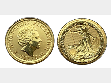 2021 ELIZABETH II 1/10oz GOLD 10 POUND BRITANNIA COIN