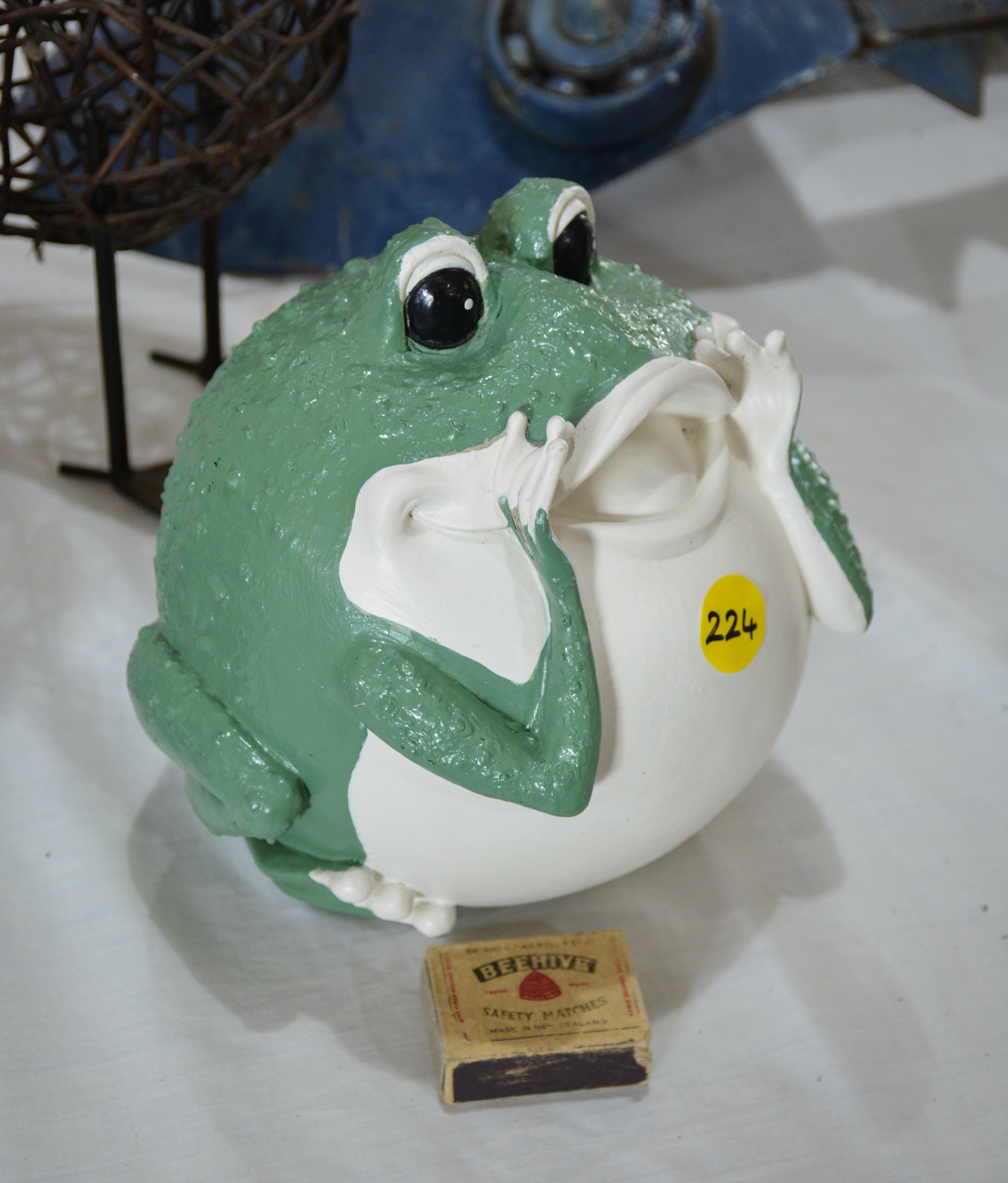 Ball-Frog Garden Ornament — sold at auction in New Zealand for $15