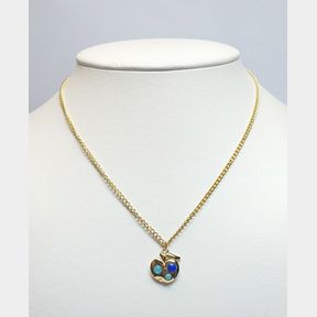 GOLD PLATED FANCY CHAIN WITH PENDANT - 11 GRAM - 51929/11754