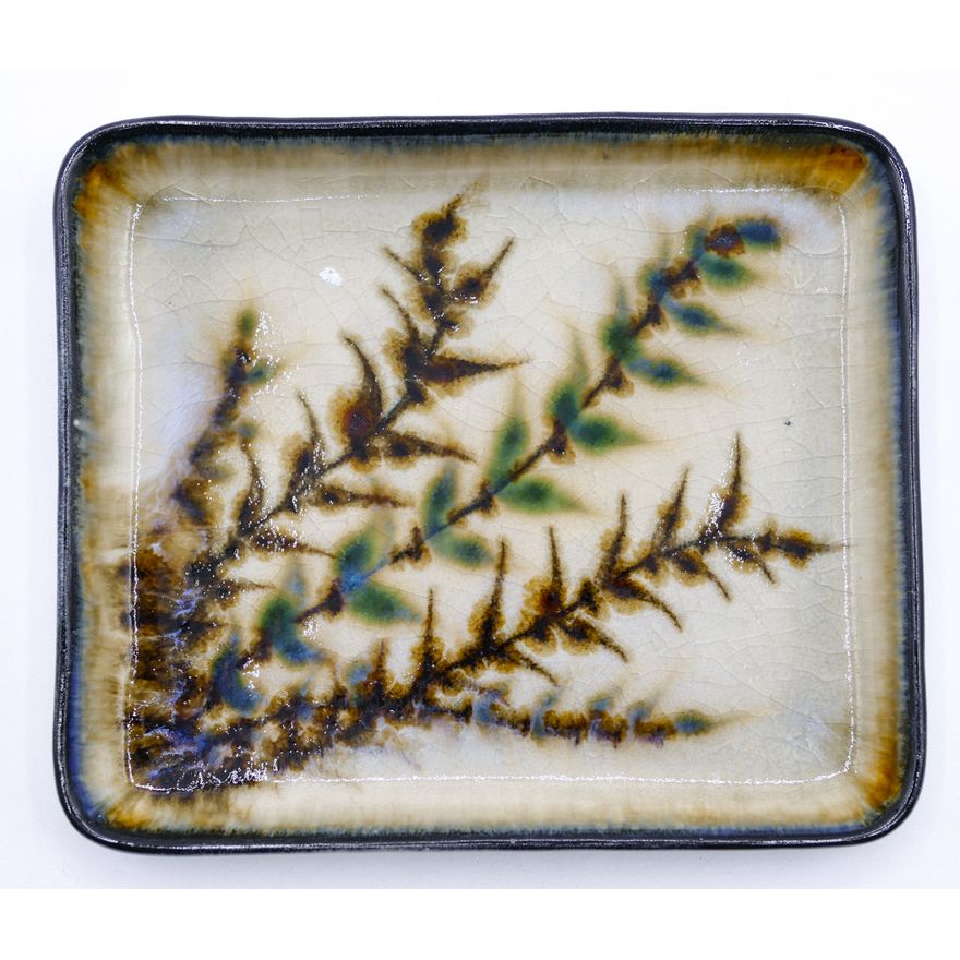 Pottery Tray w/ Branch Design 6.25''x7.25''