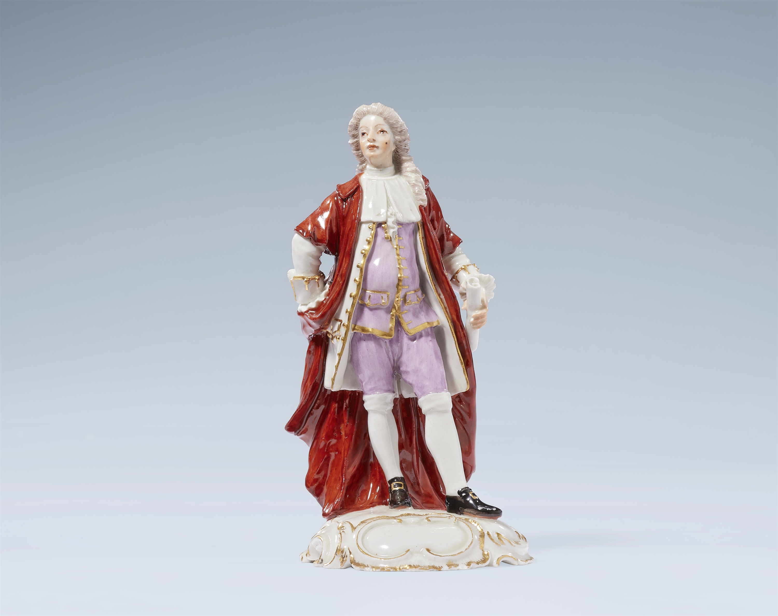 A Ludwigsburg porcelain figure of the Magistrate from the ""French Comedy"" by Johann Wilhelm Götz