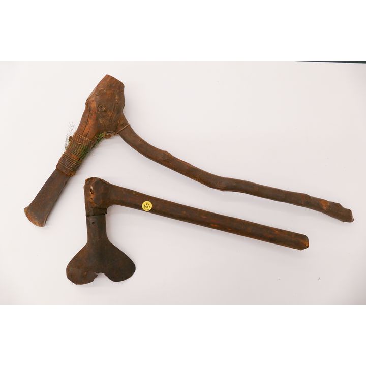 2pc Old African Elbow Adze- 18'' and 23''