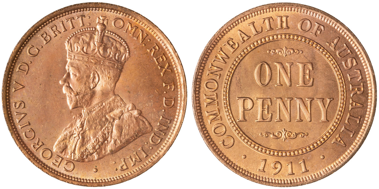 George V, Penny, 1911, CHU
