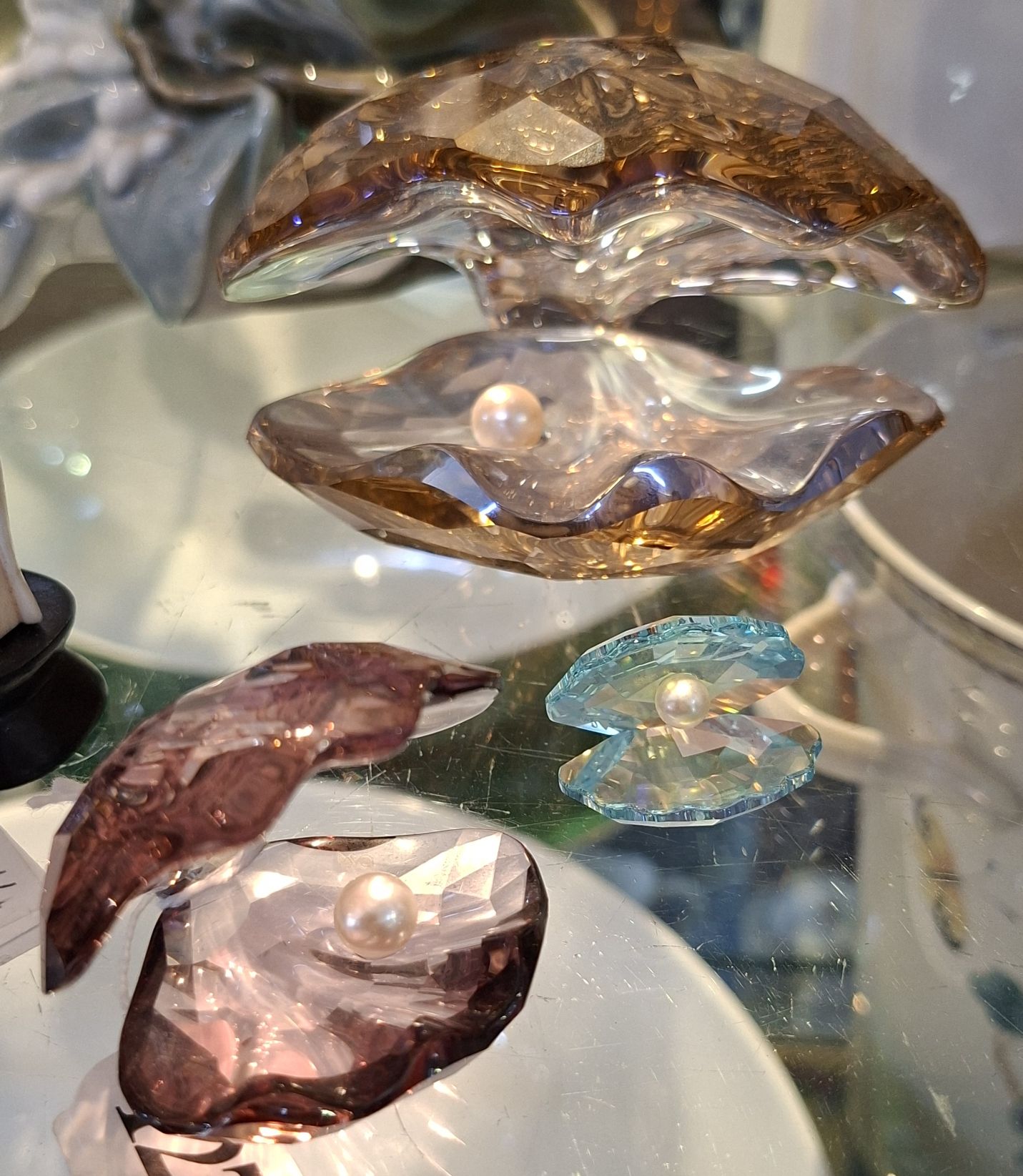 Swarovski Pearl Shell Figurines