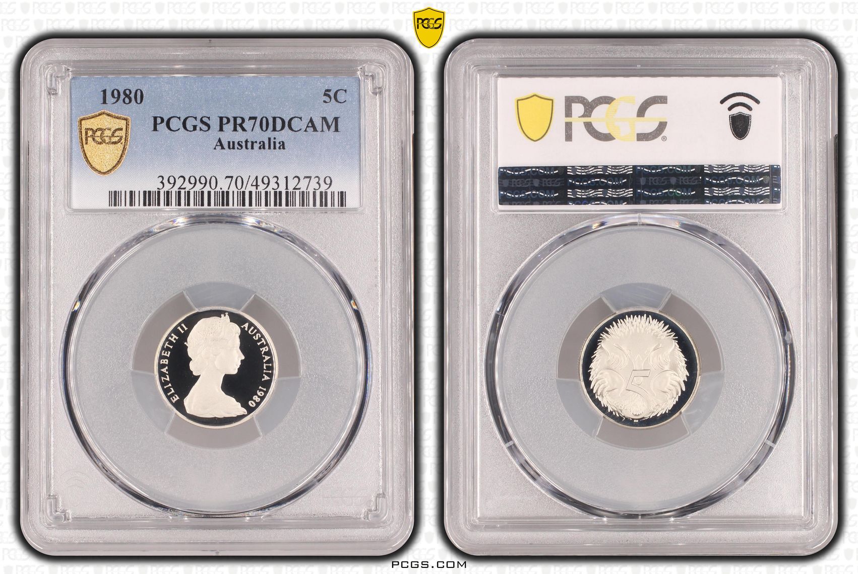 Elizabeth II, POP 13/0, Five Cent, 1980, PCGS PR70DCAM