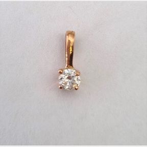 18CT ROSE GOLD PENDANT WITH .300CT DIAMOND COLOUR J/K CLARITY VS/SI - 51611/130