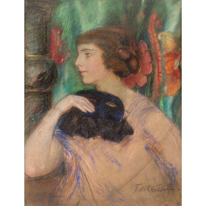 Teodor Axentowicz | Dama z maską balową