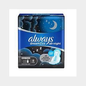 Always Dream Zzz All Night Sanitary Pad Maxi-Thick (4 packets x 8 pads) --51461/767 B4 (S3)