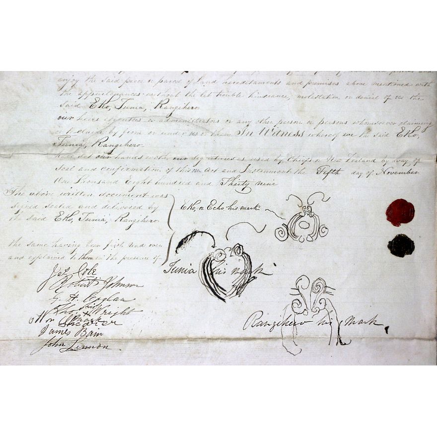 DEED OF CONVEYANCE, 5TH NOV 1839, PELORUS RIVER. [CANCELLED]