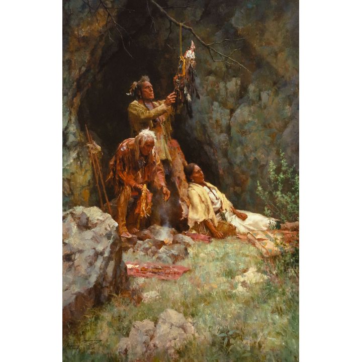 Howard Terpning (1927-) Healing Power of the Raven