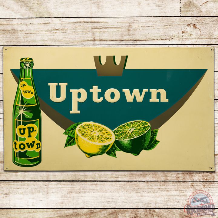 Uptown Soda Pop SST Sign w/ Lemon Lime & Bottle - 8.75
