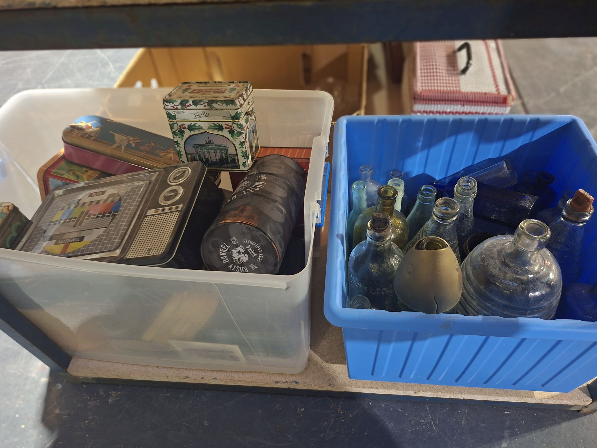 Vintage Tins And Bottles