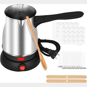 CANDLE MAKING KIT WITH WAX MELTER FOR CANDLE MAKING,ELECTRIC CANDLE WAX MELTER, STAINLESS STEEL WAX MELTING POT, 52IN POWER CORD,C