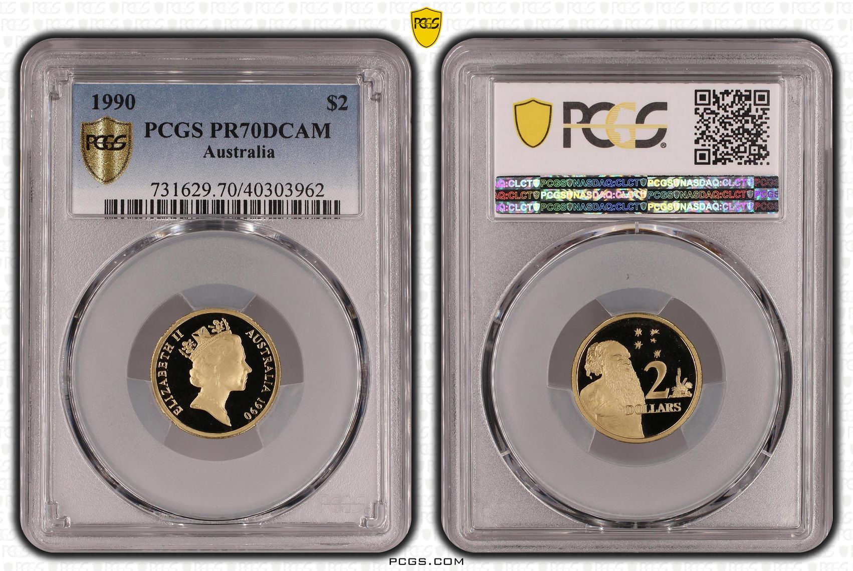 1990 Australia Two Dollar, $2 Proof PCGS - PR70DCAM POP 26/0 -962