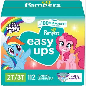 PAMPERS POTTY TRAINING UNDERWEAR FOR TODDLERS, EASY UPS DIAPERS, TRAINING PANTS FOR GIRLS AND BOYS, SIZE 4 (2T-3T), 112 COUNT, GIA