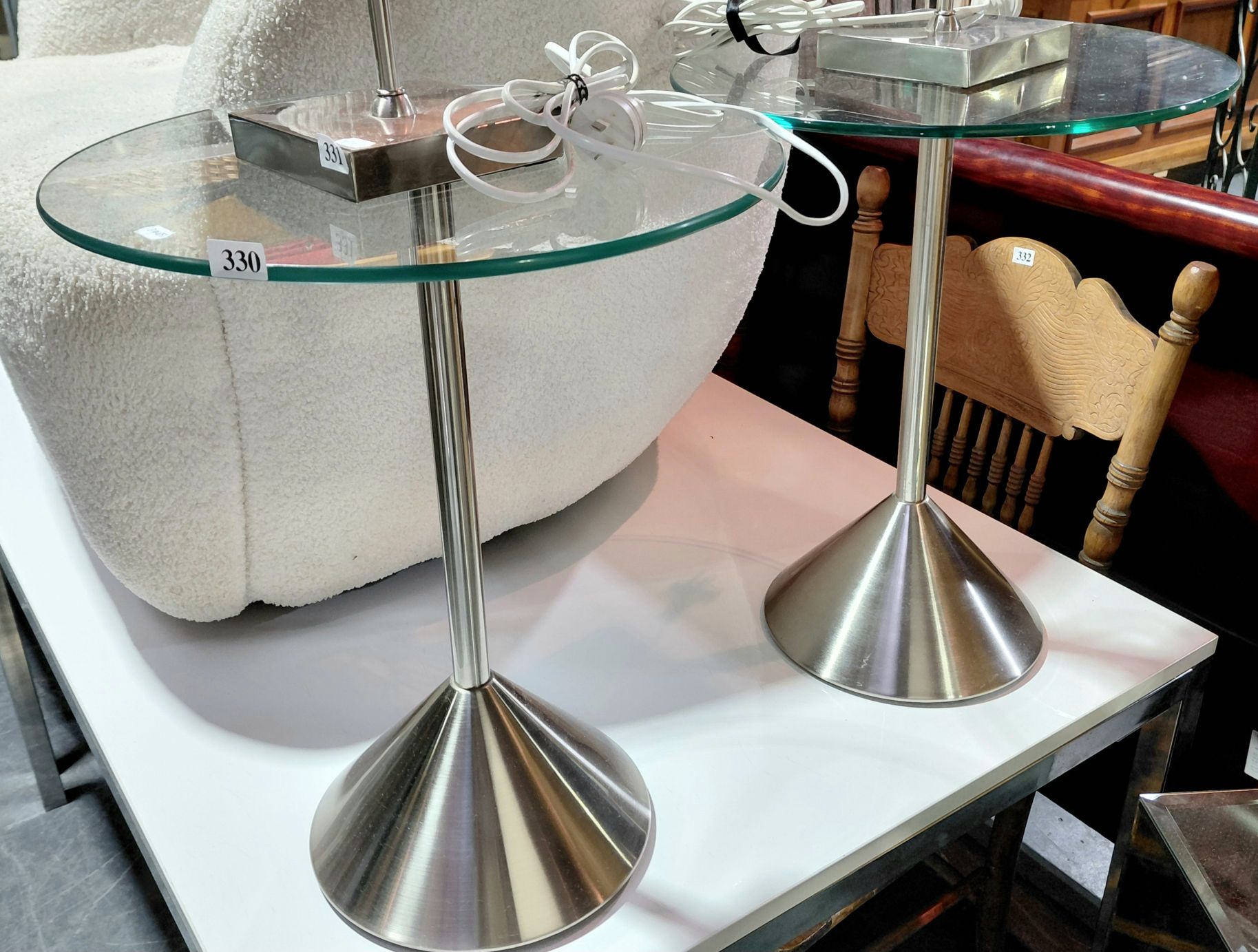 330 · PAIR OF SIDE TABLES