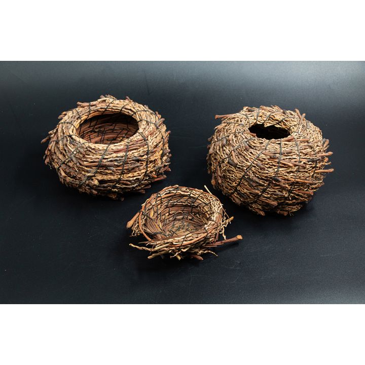 Willa Rogers - Trio of coiled baskets