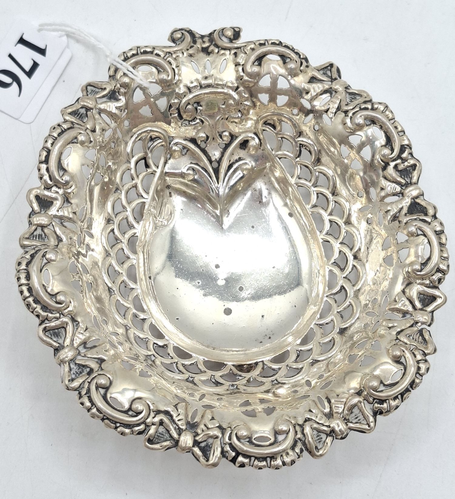 176 · EDWARDIAN STERLING SILVER BON BON DISH