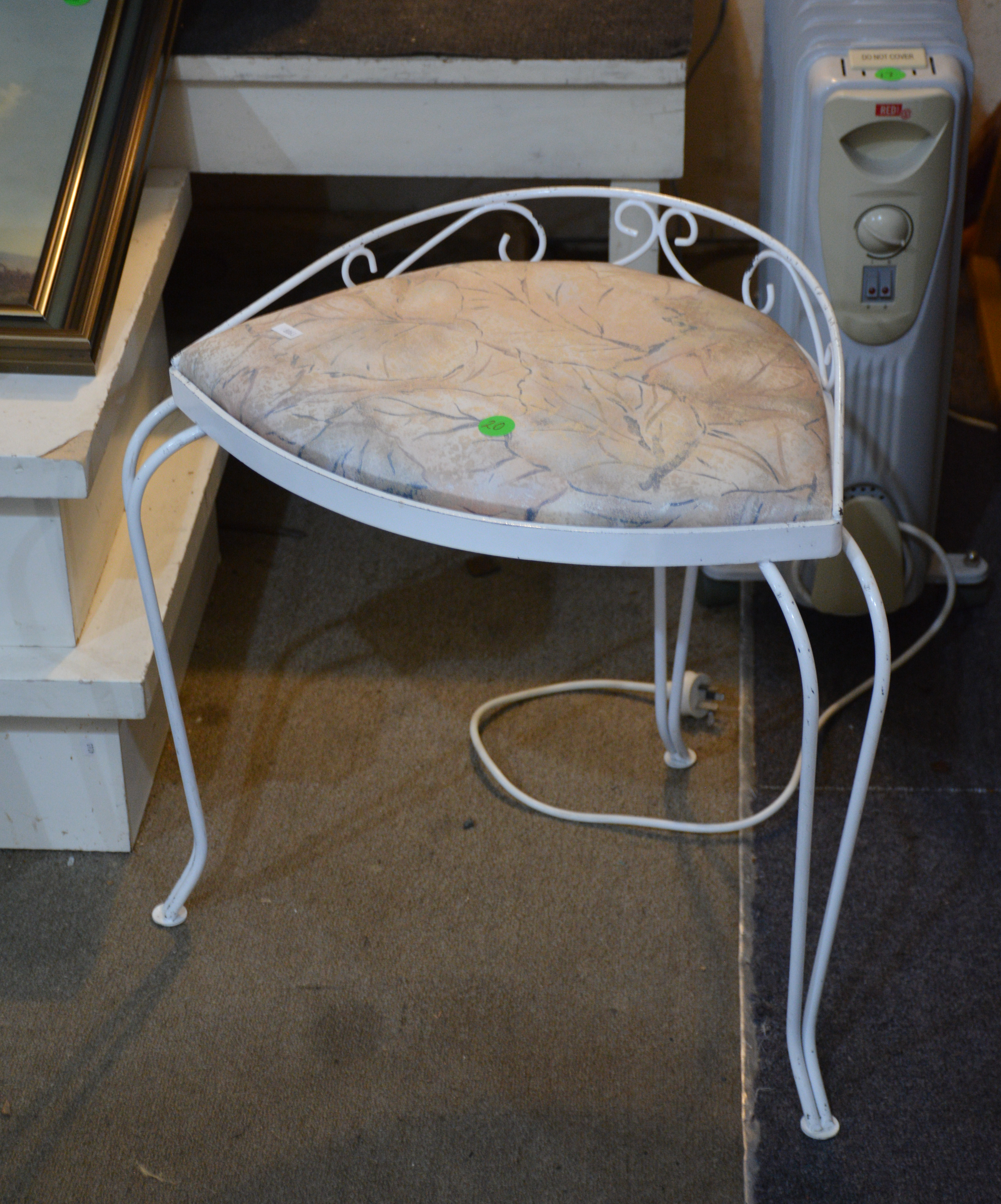 Wrought Iron Seat with Upholstery — NZ auction result