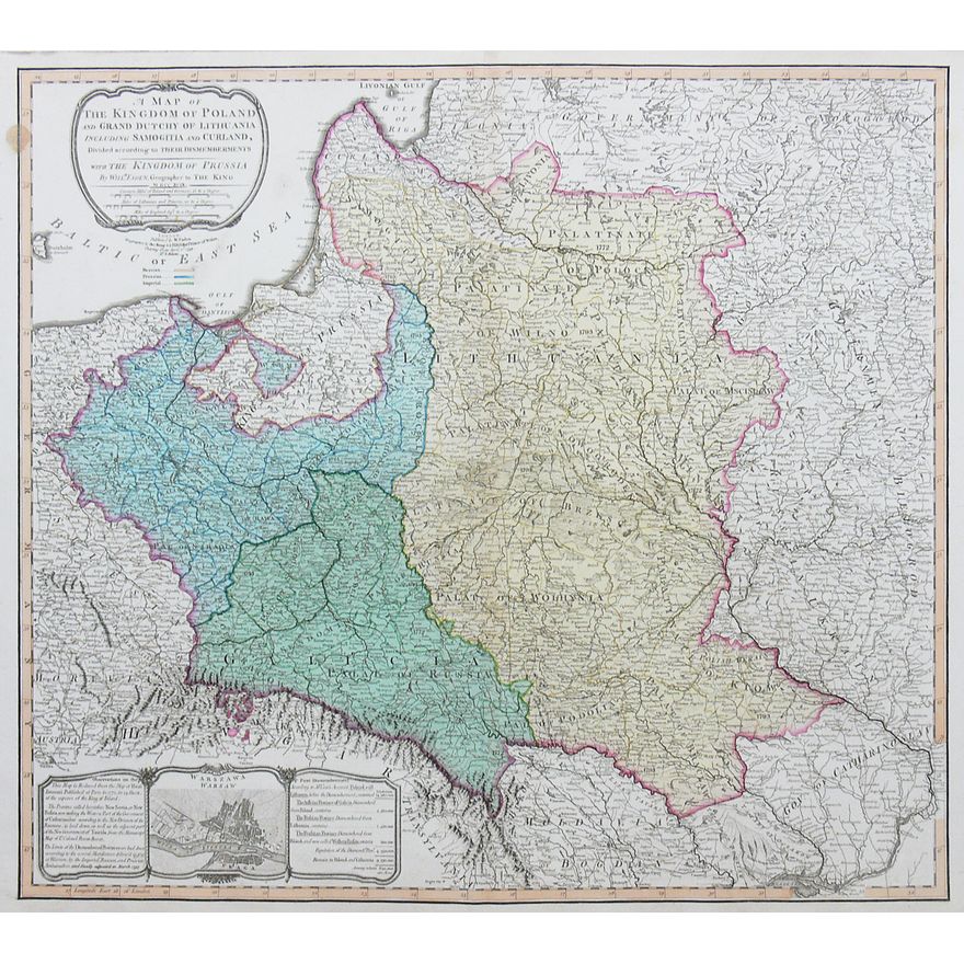 William Faden | A map of the Kingdom of Poland and Grand Dutchy of Lithuania..