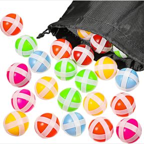 SKYLETY 30 PIECES STICKY BALLS FOR FABRIC DART BOARD, DART HOOK AND LOOP BALLS WITH STORAGE BAG, SAFE SPORT BALLS TOY DARTS GAME A