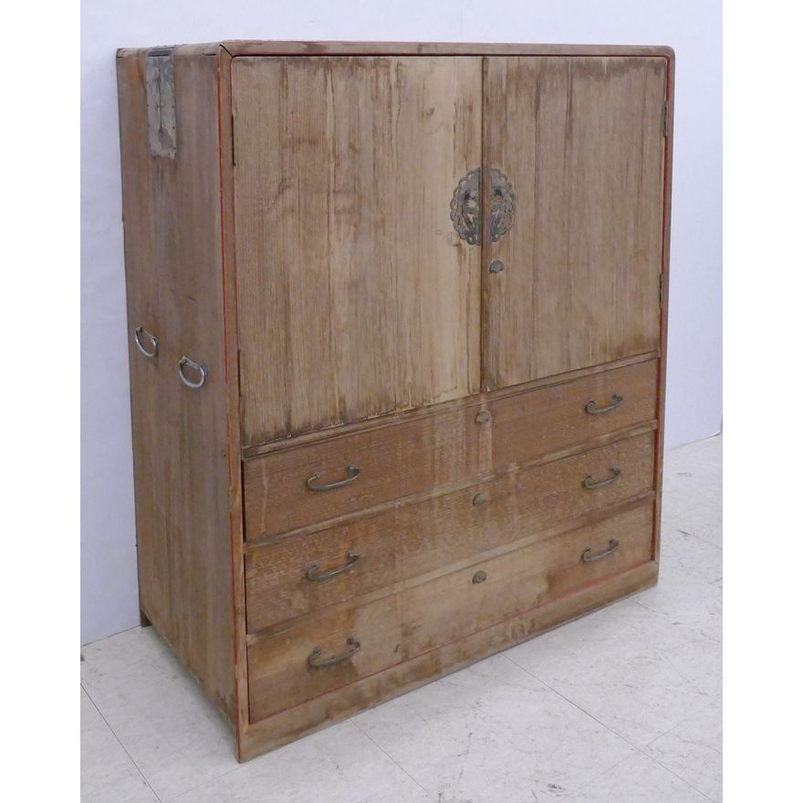 Japanese Art Deco Dresser Tansu- some staining- 40x35x16''