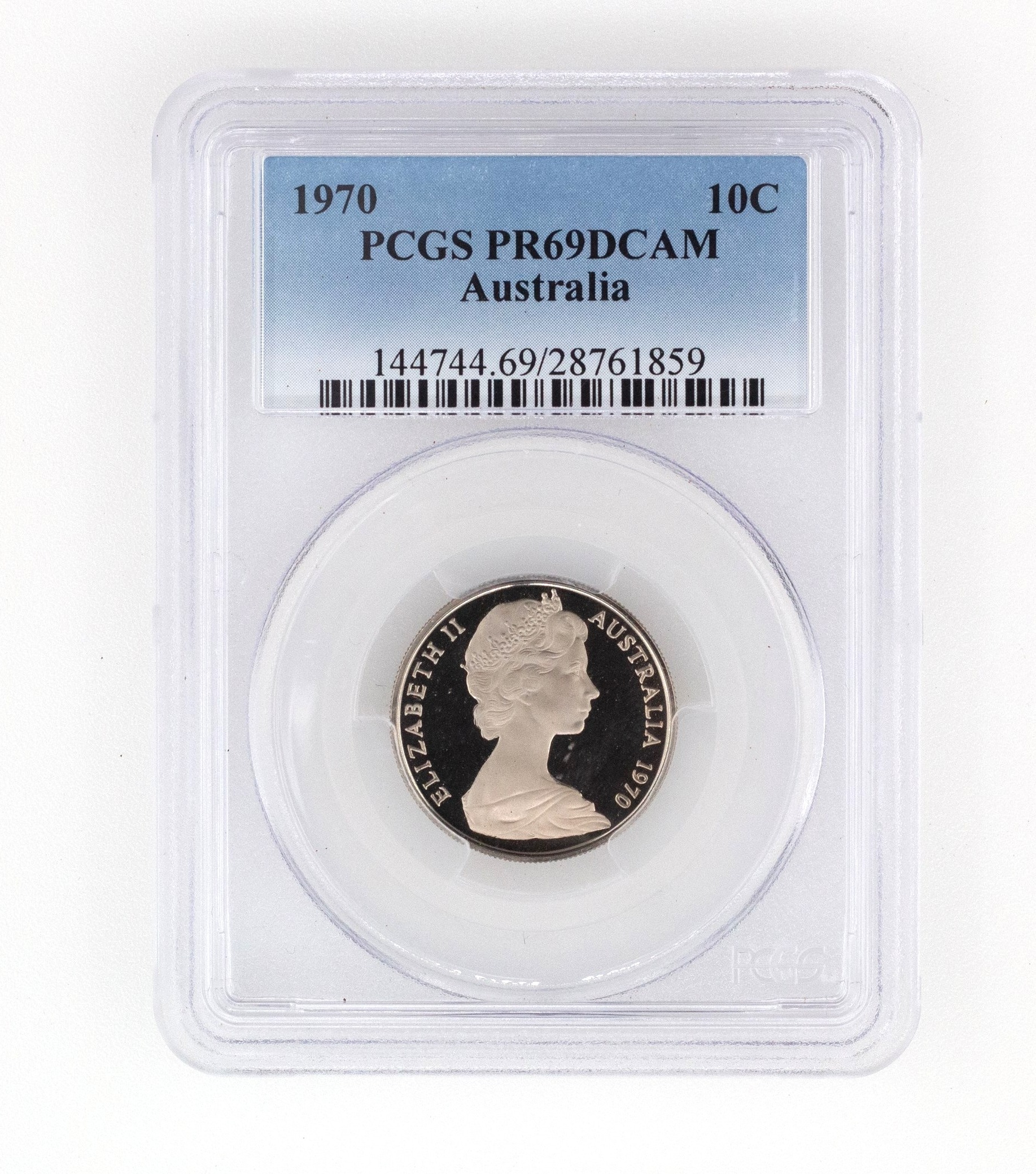 Elizabeth II, Ten Cent, PR69DCAM , 1970