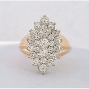2.400CT DIAMONDS IN 18CT YELLOW GOLD RING - SIZE S/T - 51633/327