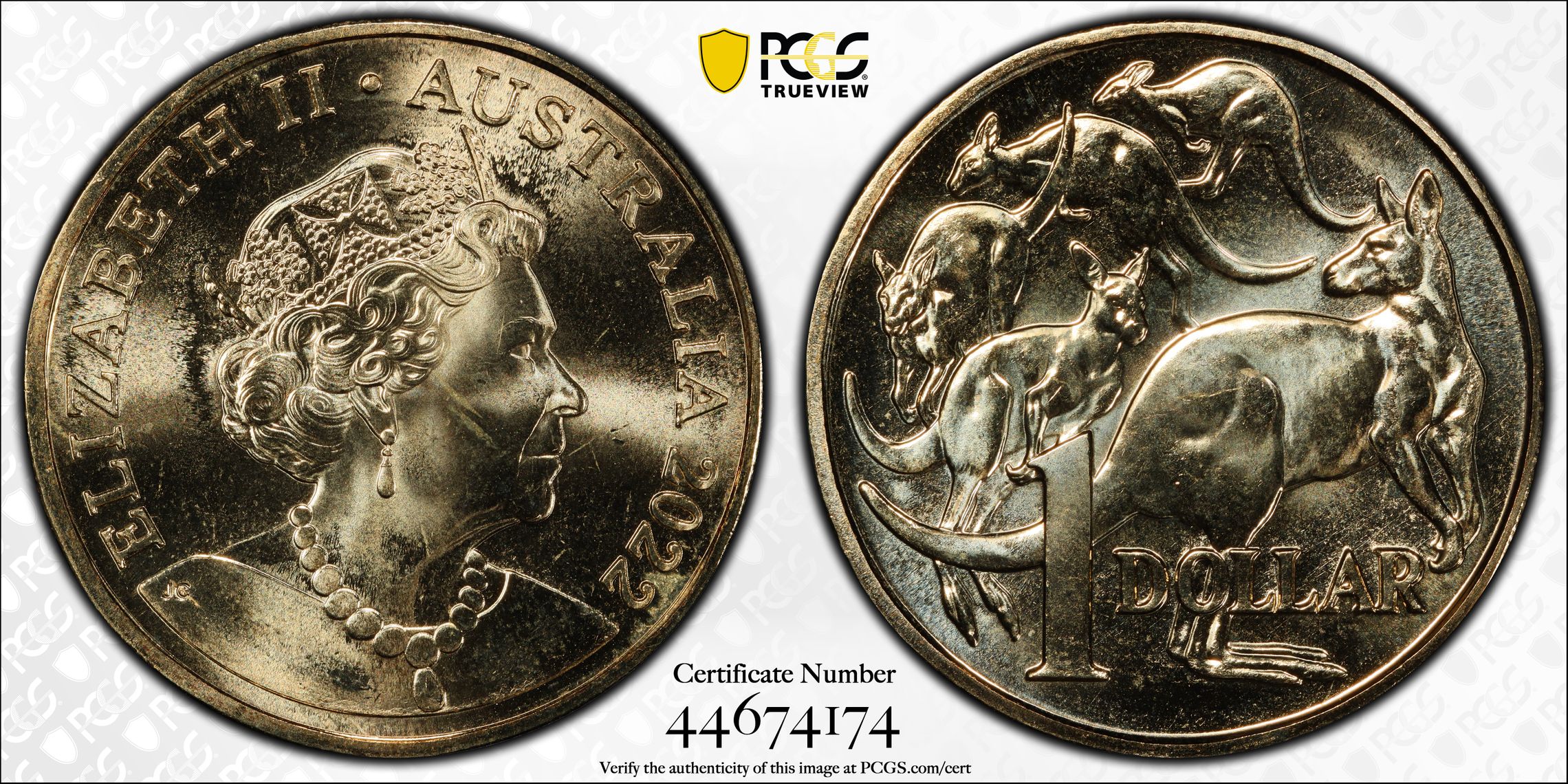 452 · One Dollar, 2022, PCGS MS67