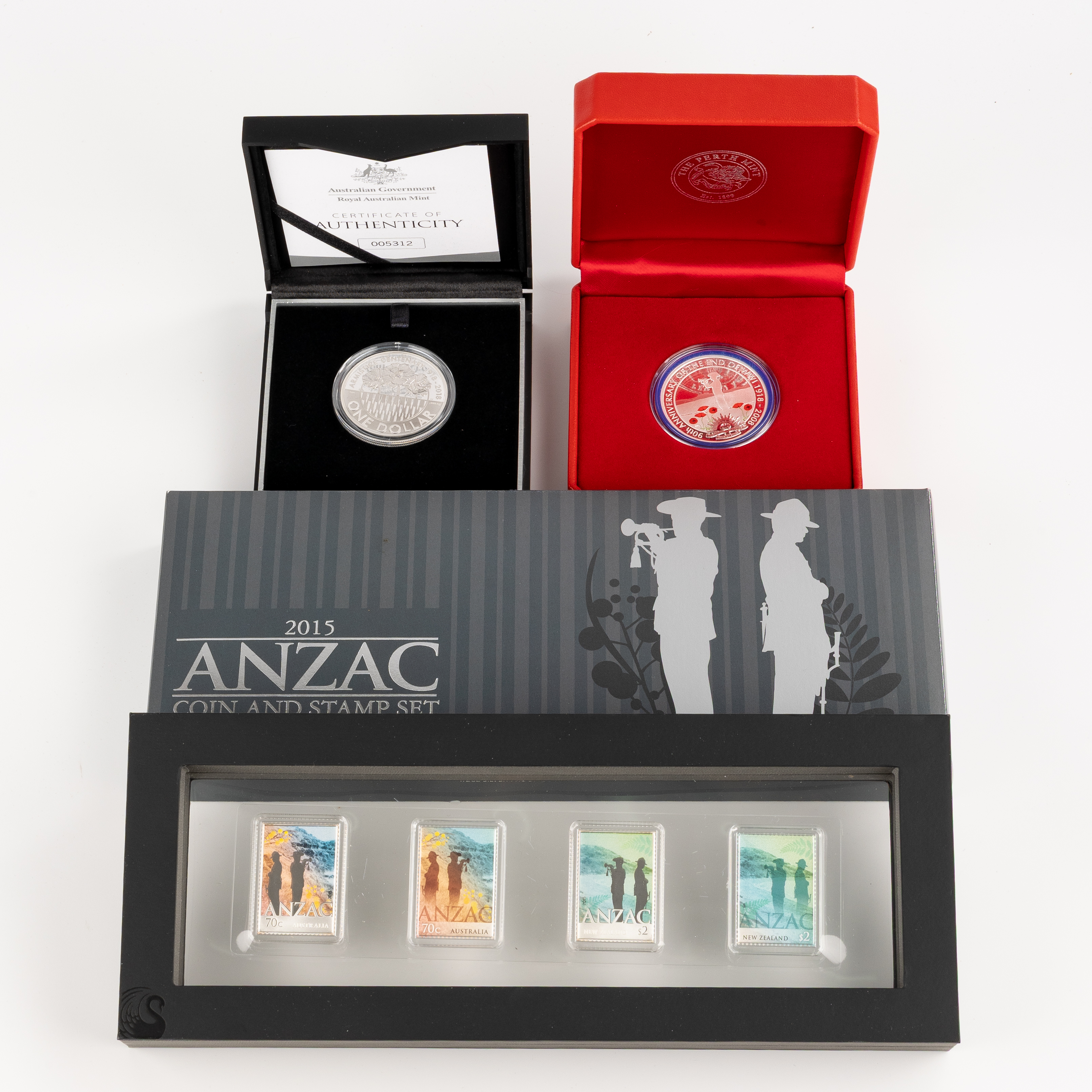 WWI Silver Commemorative Issues, Seventy Cents - One Dollar, 2008 - 2018, FDC
