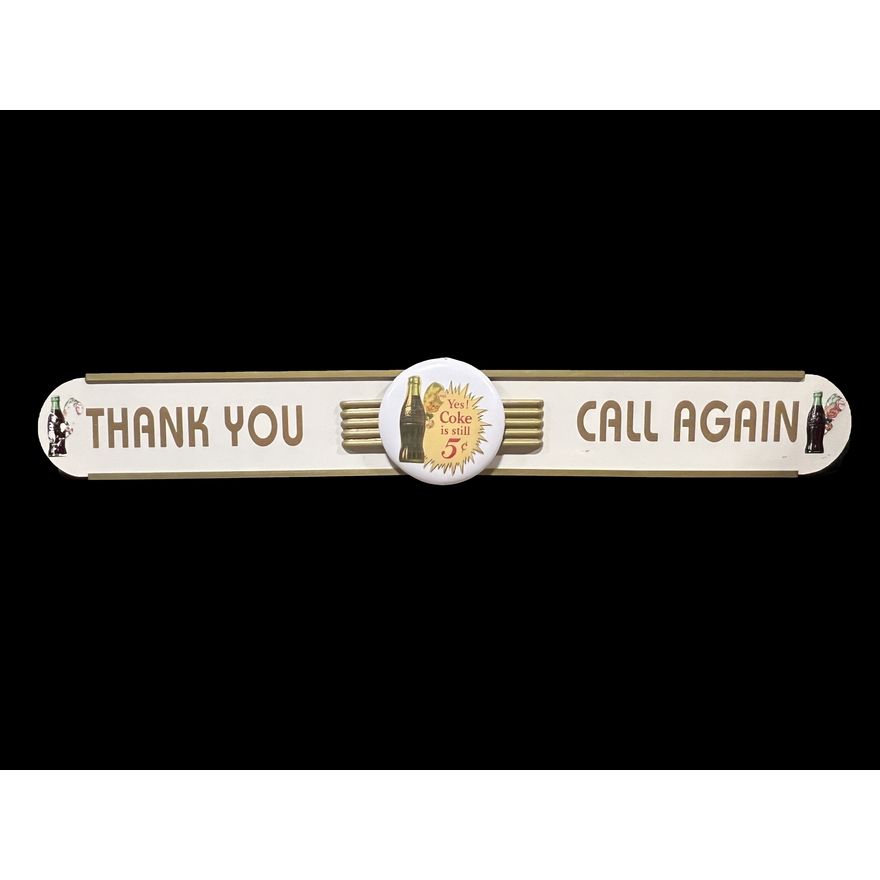 Reproduction Kay Coca Cola Coke Sprite Boy Thank You Call Again Sign