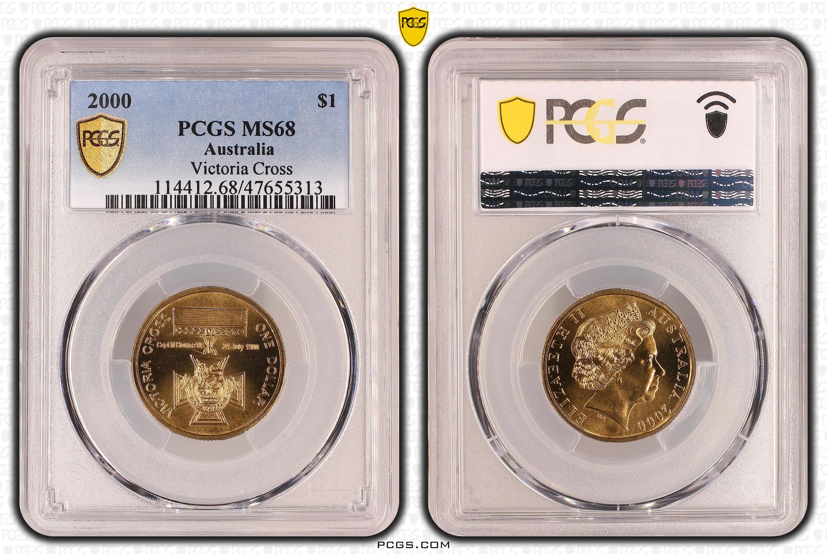 Elizabeth II, Victoria Cross, One Dollar, 2000, PCGS MS68