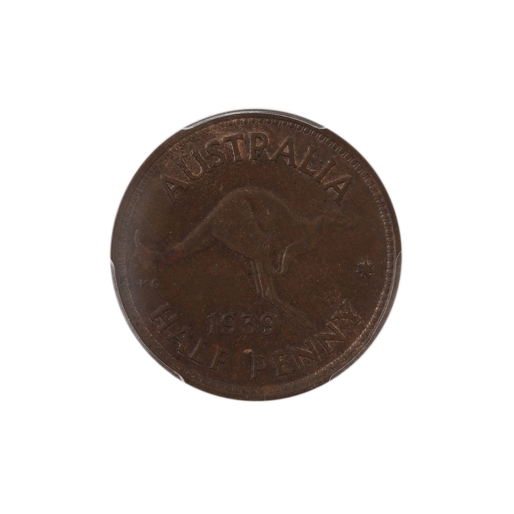 George VI, Halfpenny, 1939, Correction MS64BN (NOT MS65BN)