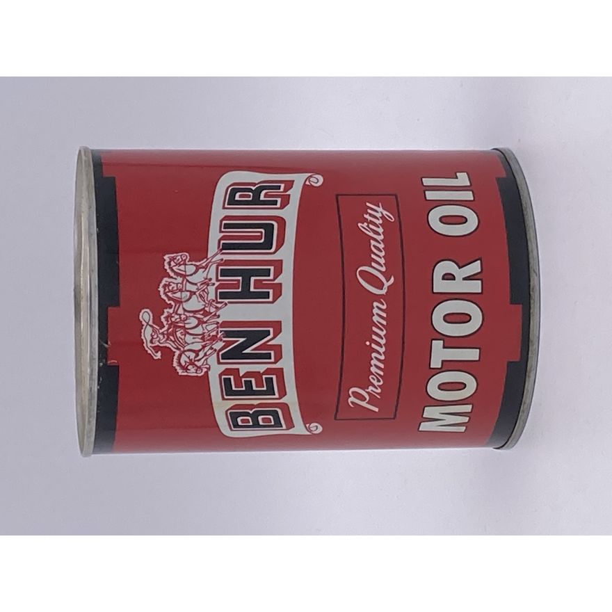 Full 1 Quart Can Ben Hur Motor Oil w/Logo TAC 9.0
