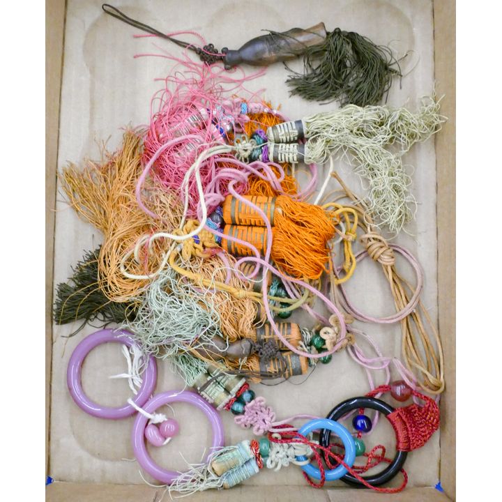 Box Old Chinese Silk Tassels