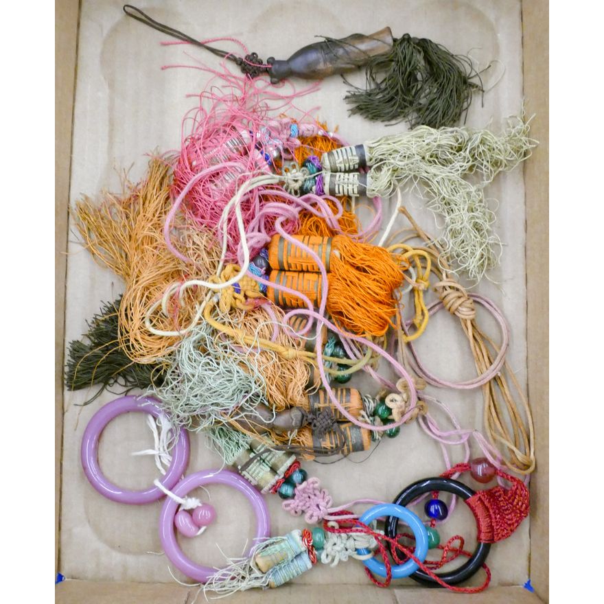 Box Old Chinese Silk Tassels