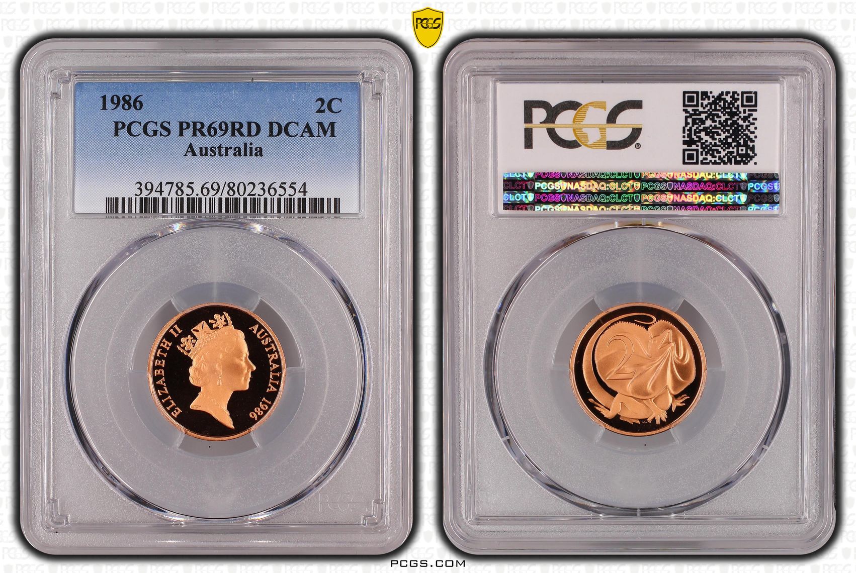 Two Cent, 1986, Pcgs Pr69dcam