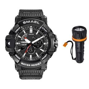 SMAEL 1809 Shock Resistant Dual Time Sports Watch Bundle Red|NOT TESTED