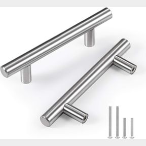 3' CENTER TO CENTER, 5' OVERALL LENGTH CZC HOME 15 PACK 5 INCH CABINET PULL STAINLESS STEEL DRAWER PULLS CABINET BAR HANDLES, 3" H