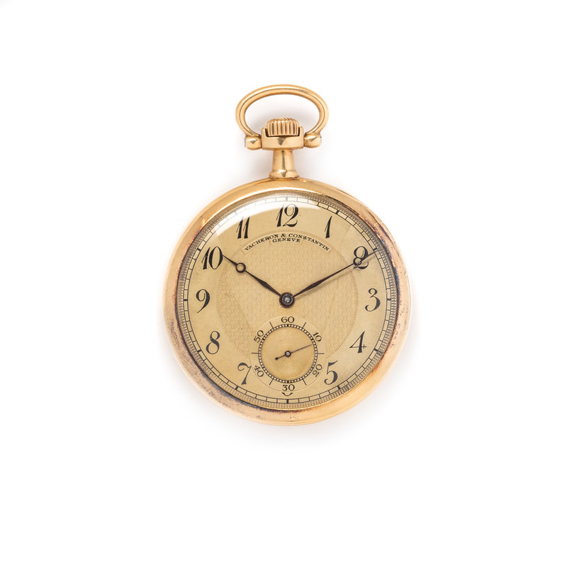 VACHERON CONSTANTIN, 18K YELLOW GOLD OPEN FACE POCKET WATCH