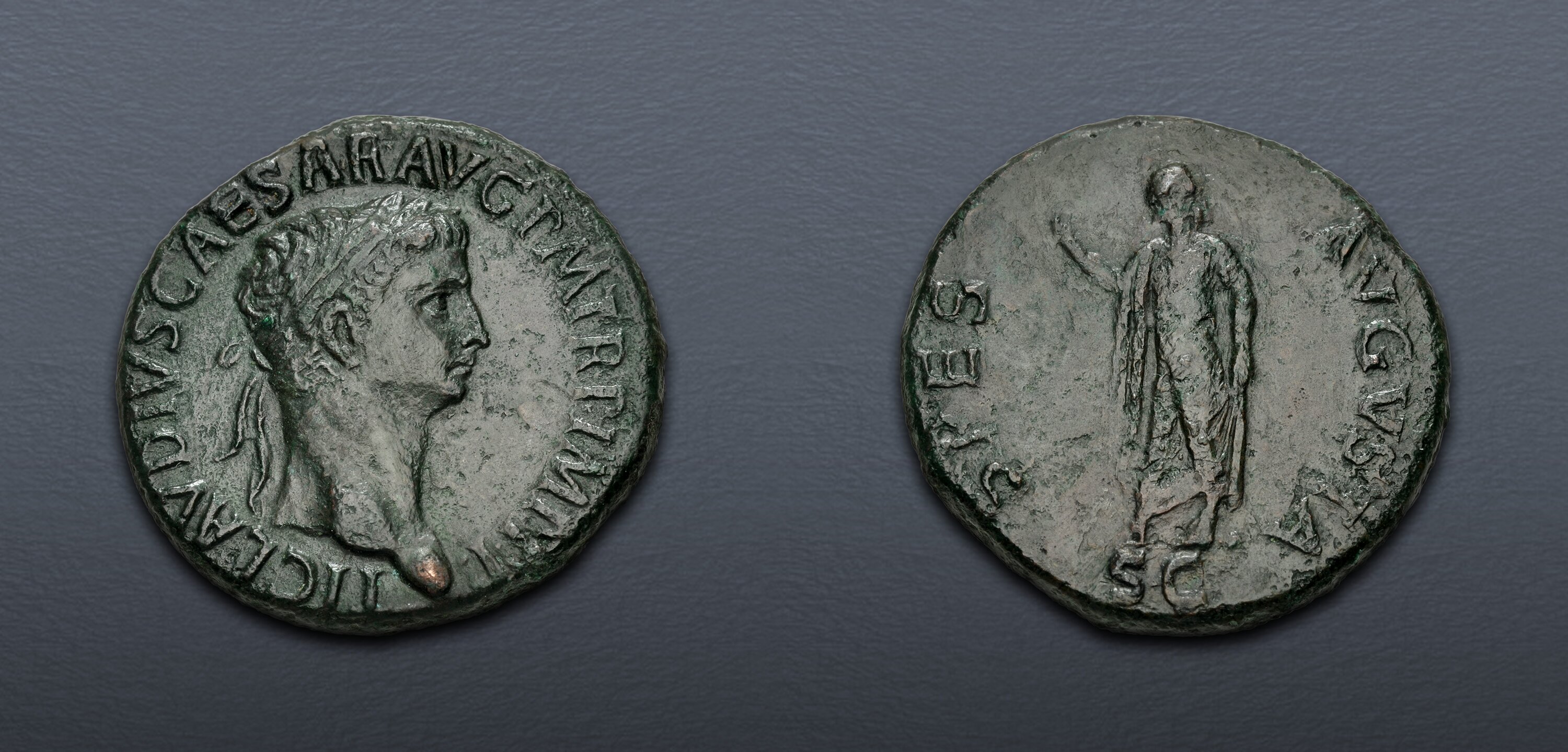 Claudius. AD 41-54. Æ Sestertius (35mm, 25.87 g, 6h). Rome mint. Struck ...
