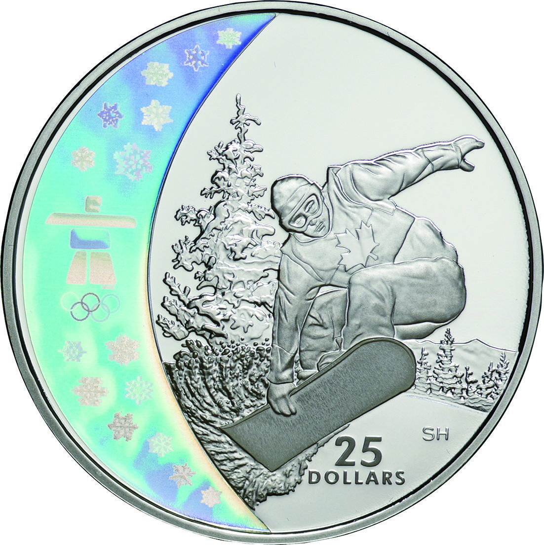 カナダ(Canada)/ バンクーバーオリンピック 第2次 25ドルホログラム
