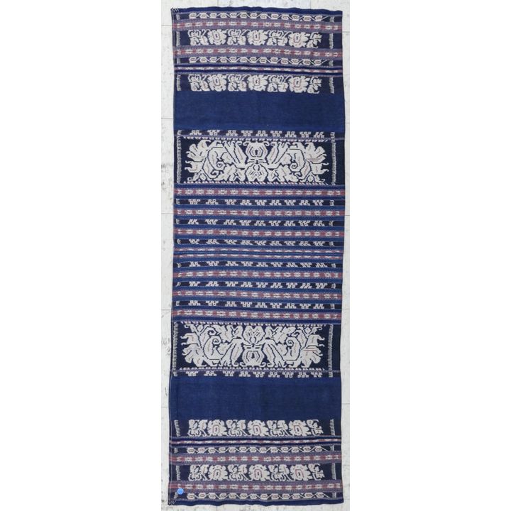 Old Indonesian Ikat Textile Tube Skirt 63''x21.5''
