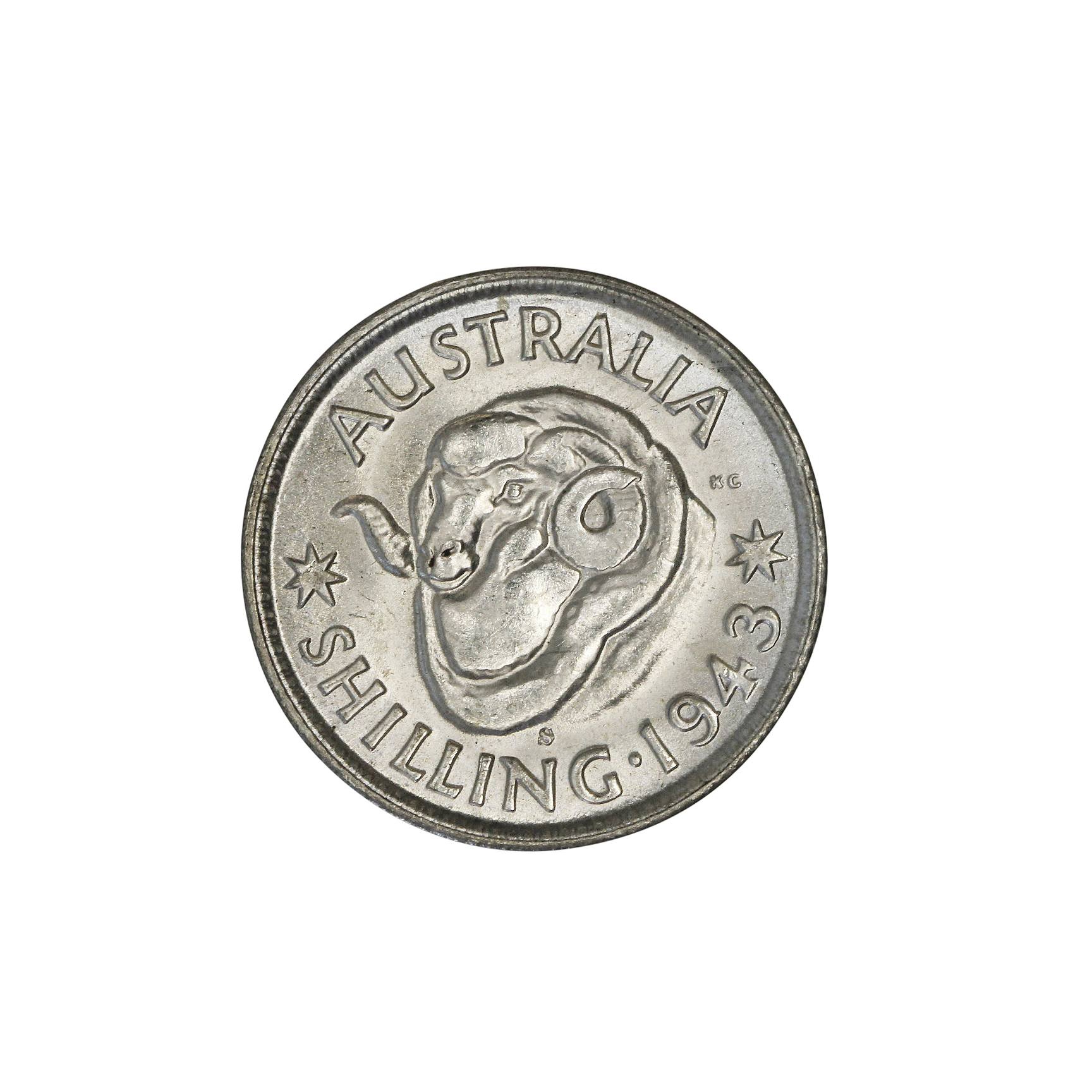 George VI, One Shilling, 1943-S, CHU
