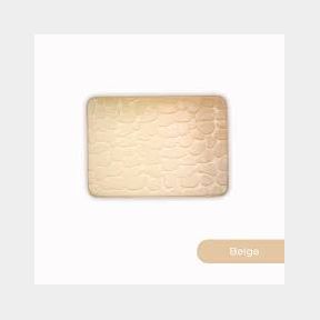 Royal Homeware Microfibre Foam Bath Mat - Cobblestone Design - Beige - Bar 9902003012794 - 51748/18600 SN B3 (S6)
