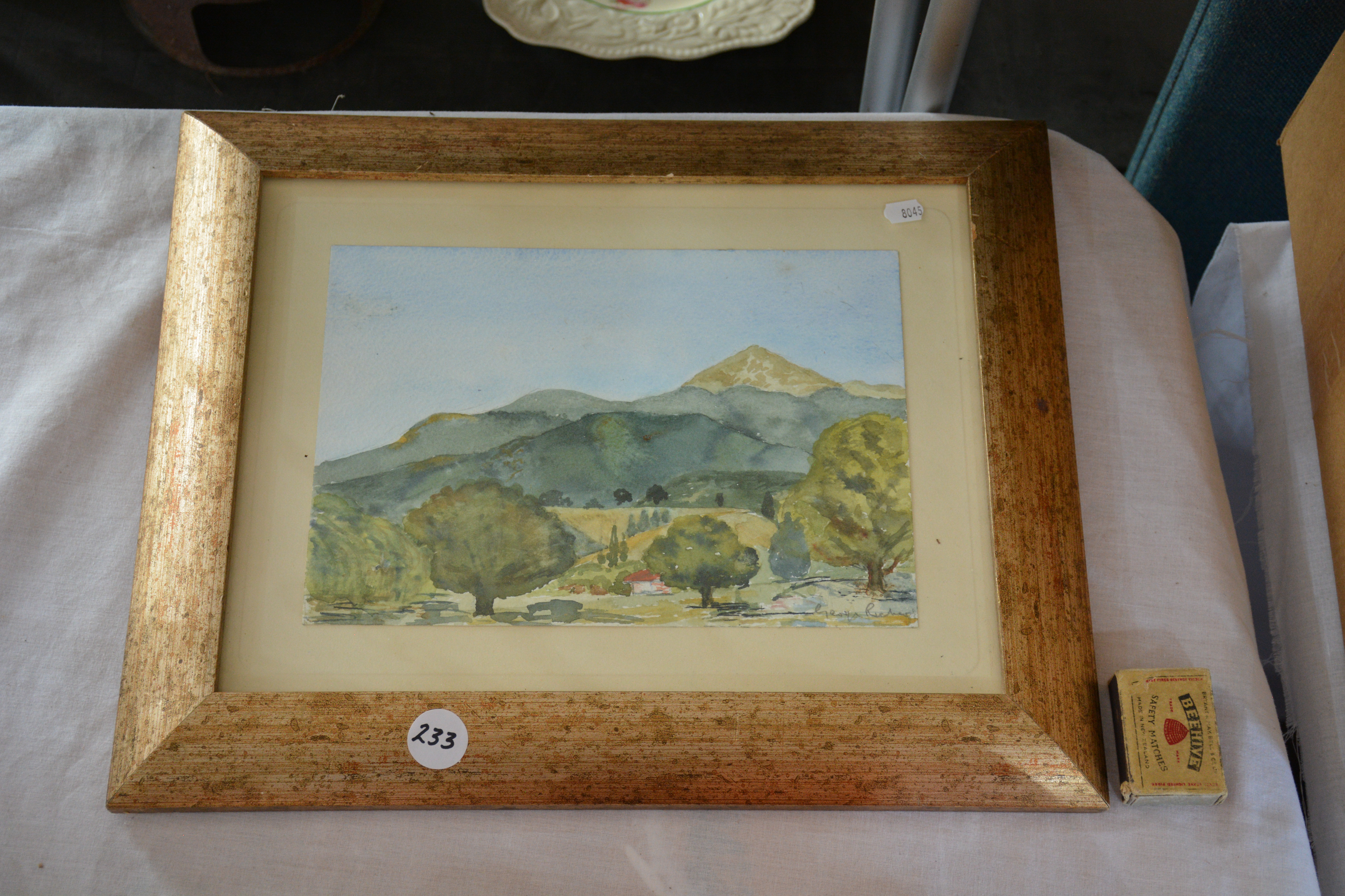 Gilt Framed Watercolour Art — NZ auction result
